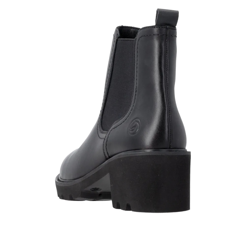 Botine dama din piele naturala Remonte D0A70-00 negru