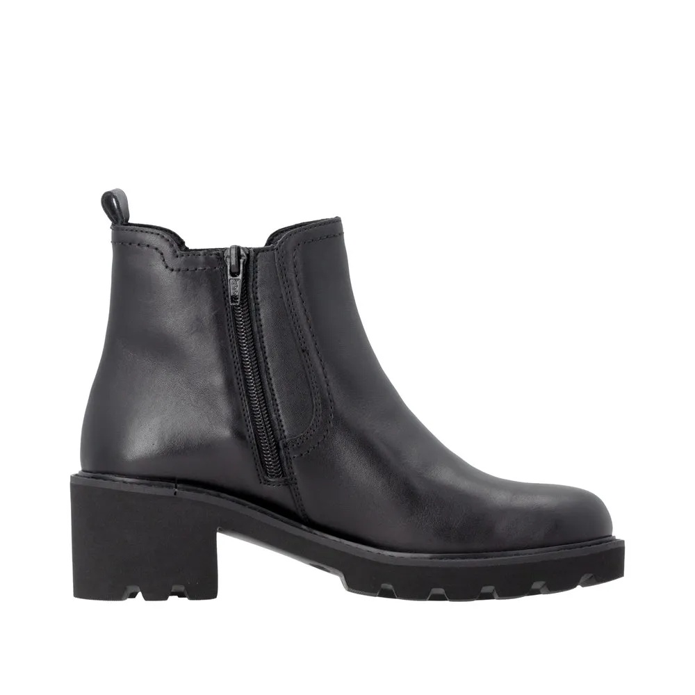 Botine dama din piele naturala Remonte D0A70-00 negru