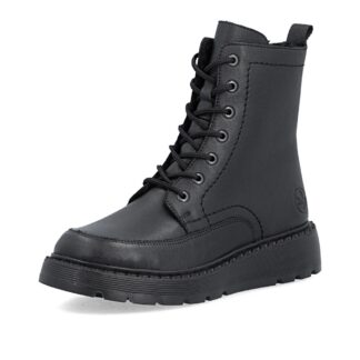 Botine dama din piele naturala Rieker 70410-00 negru