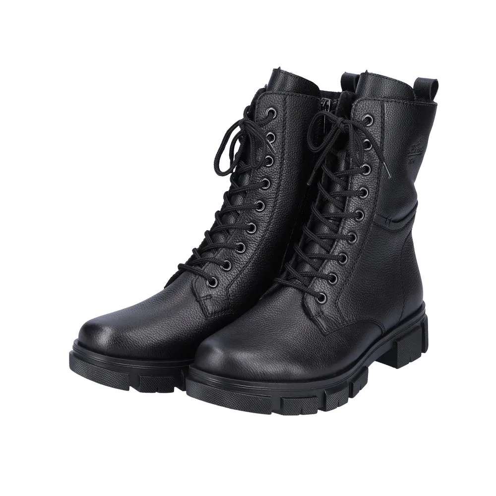 Botine dama din piele naturala Rieker Y7116-00 negru