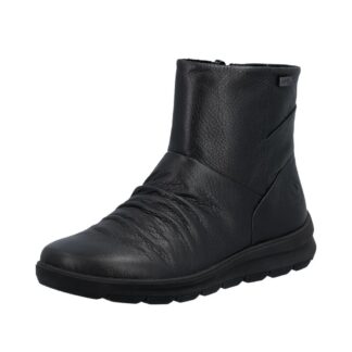 Botine dama din piele naturala Rieker Z0066-00 negru