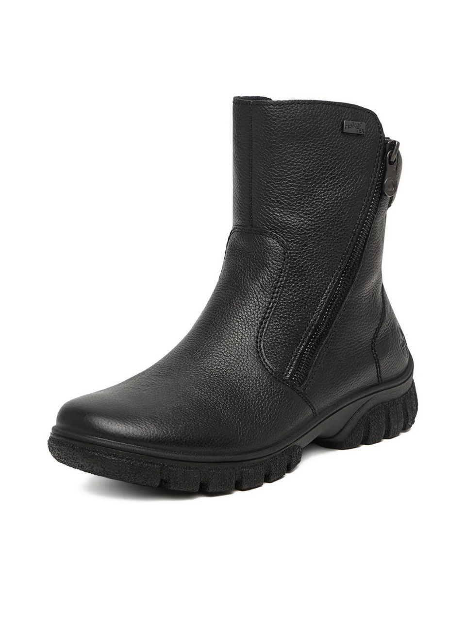 Botine dama din piele naturala Rieker Z7263-00 negru