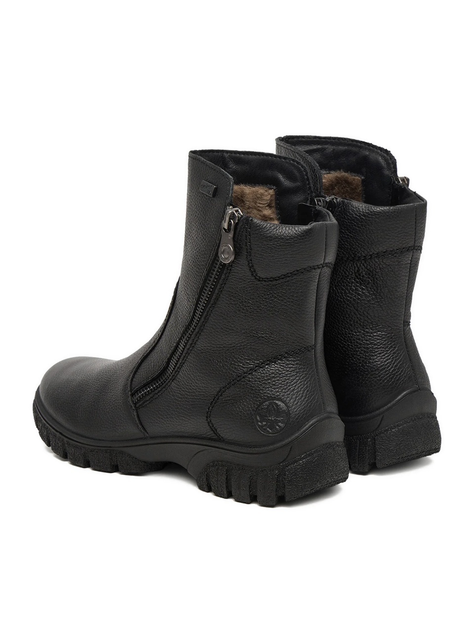 Botine dama din piele naturala Rieker Z7263-00 negru