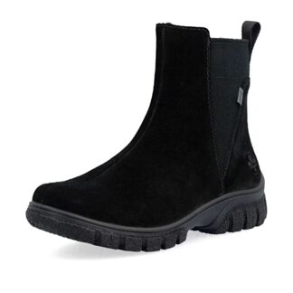 Botine dama din piele naturala Rieker Z7269-00 negru