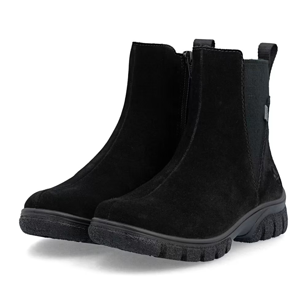 Botine dama din piele naturala Rieker Z7269-00 negru