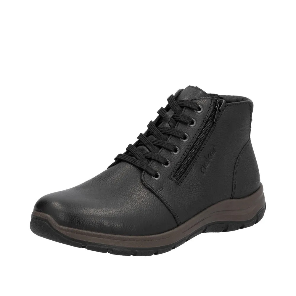 Ghete barbati din piele naturala Rieker 03652-00 negru