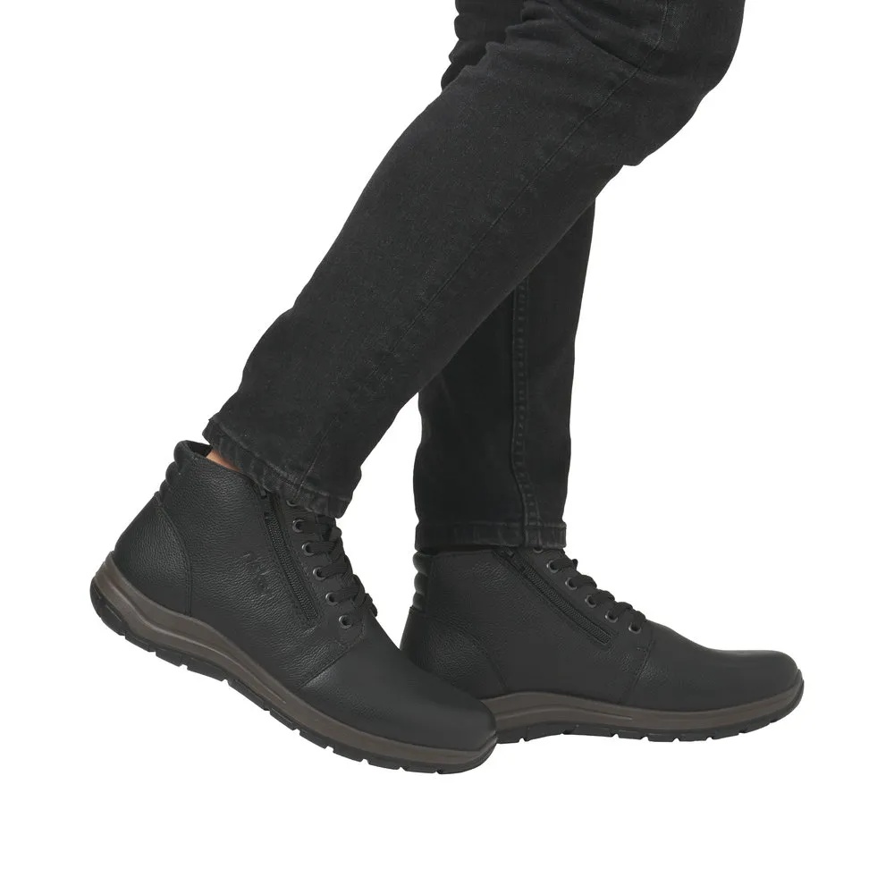 Ghete barbati din piele naturala Rieker 03652-00 negru
