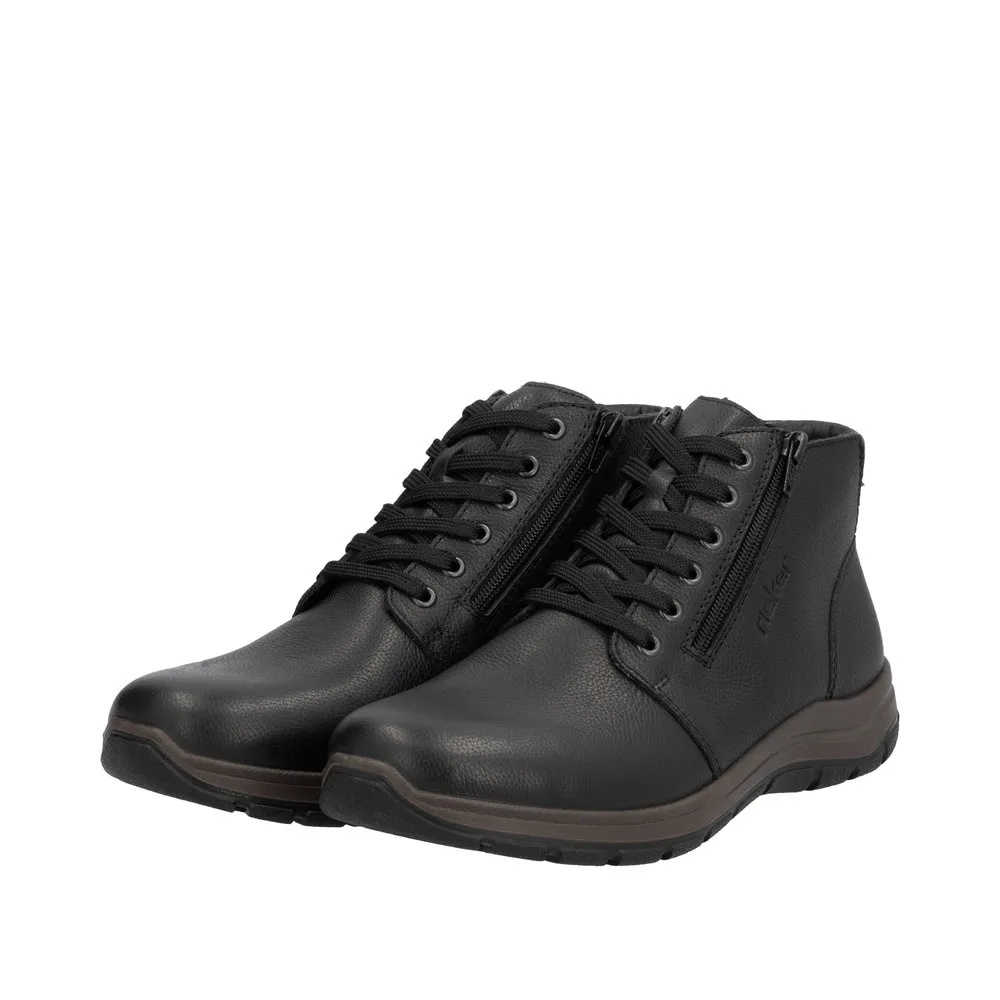 Ghete barbati din piele naturala Rieker 03652-00 negru