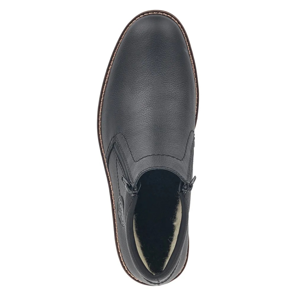 Ghete barbati din piele naturala Rieker 15399-00 negru