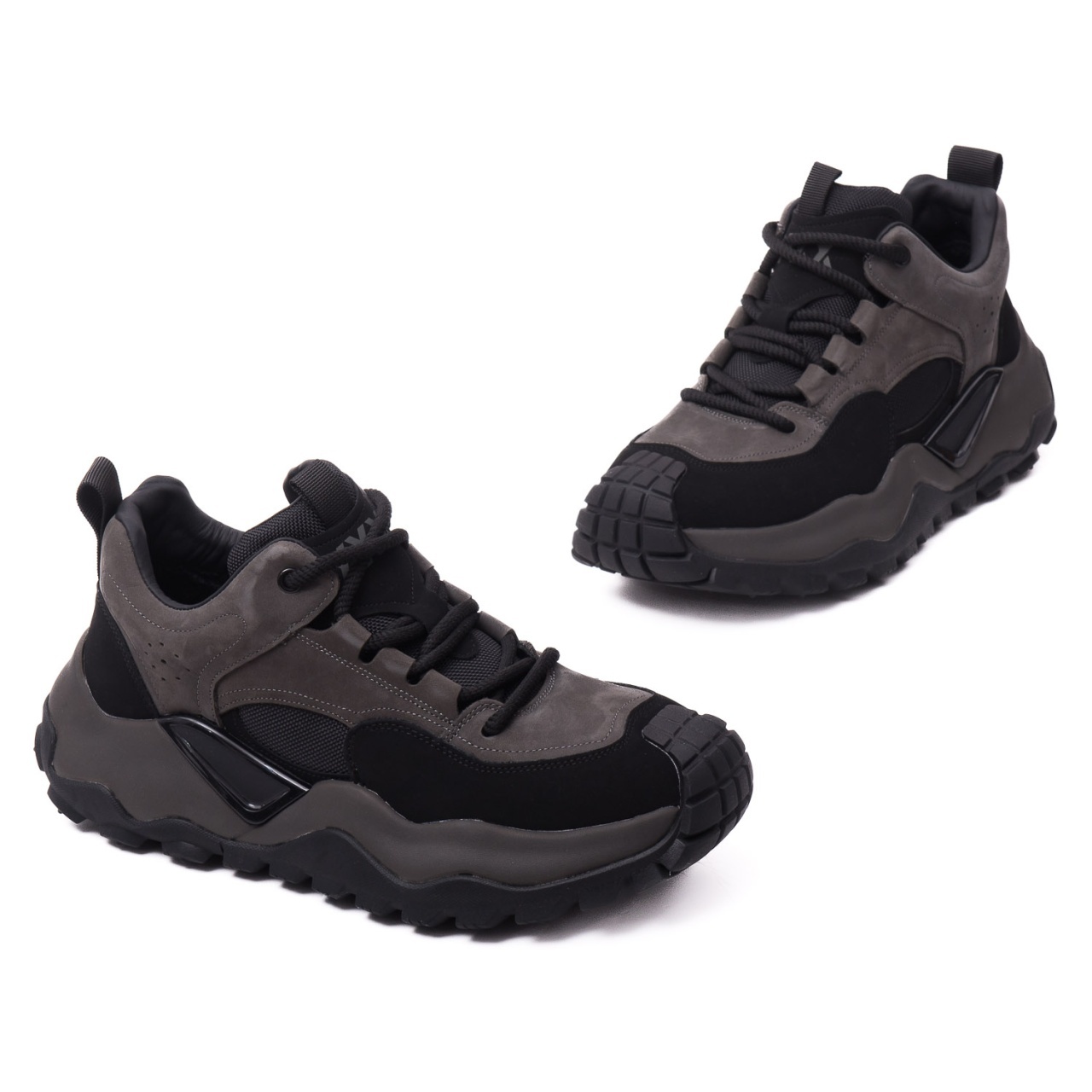 Ghete barbati din piele si textil Gryxx 1MB69086-13A 01-Z gri
