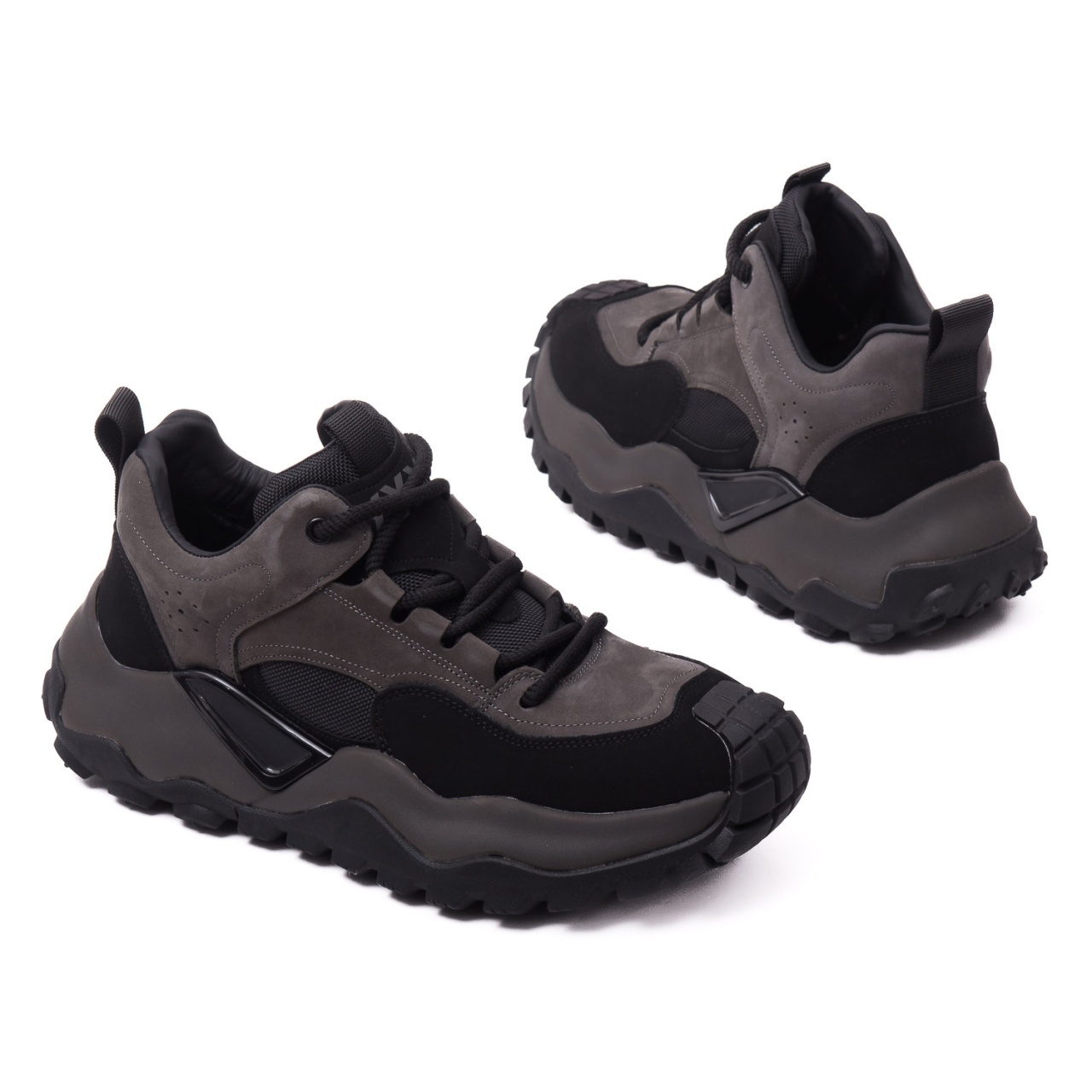 Ghete barbati din piele si textil Gryxx 1MB69086-13A 01-Z gri
