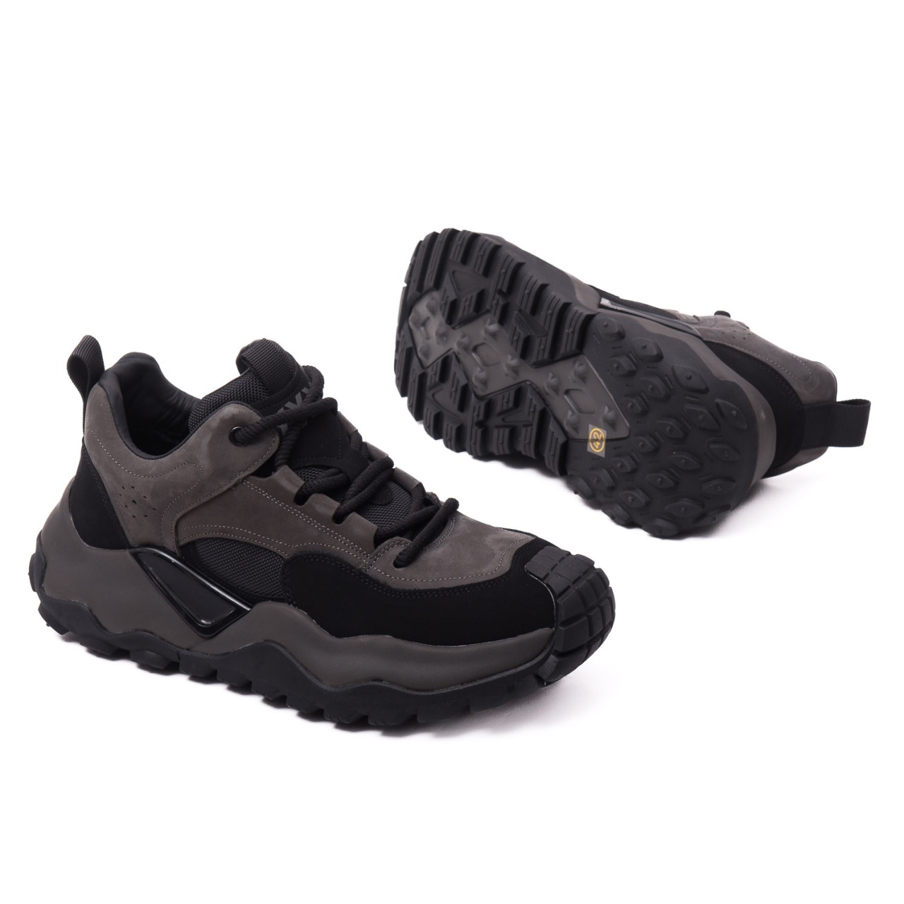 Ghete barbati din piele si textil Gryxx 1MB69086-13A 01-Z gri