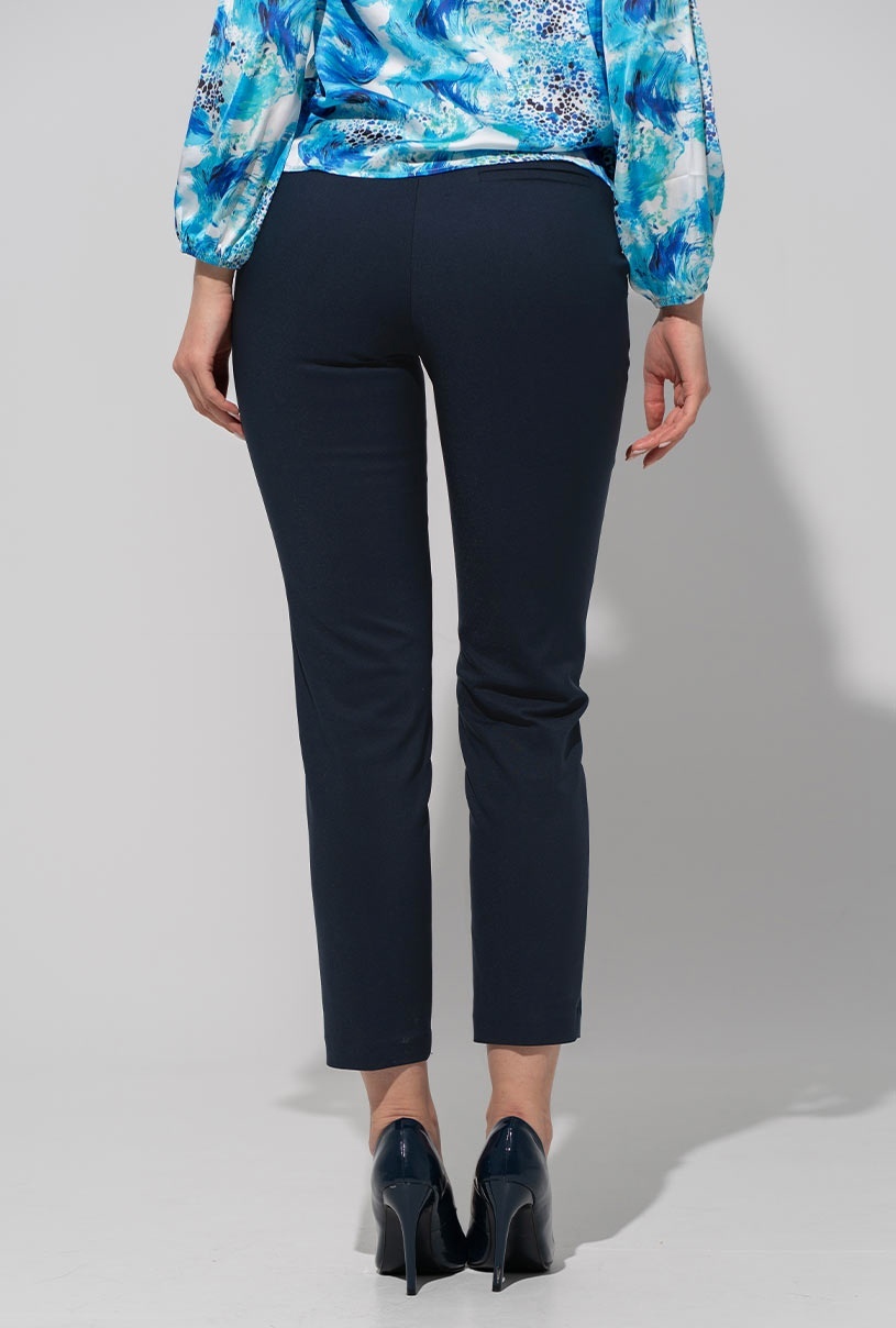 Pantaloni din tercot elastic TRIANA Hermosa bleumarin