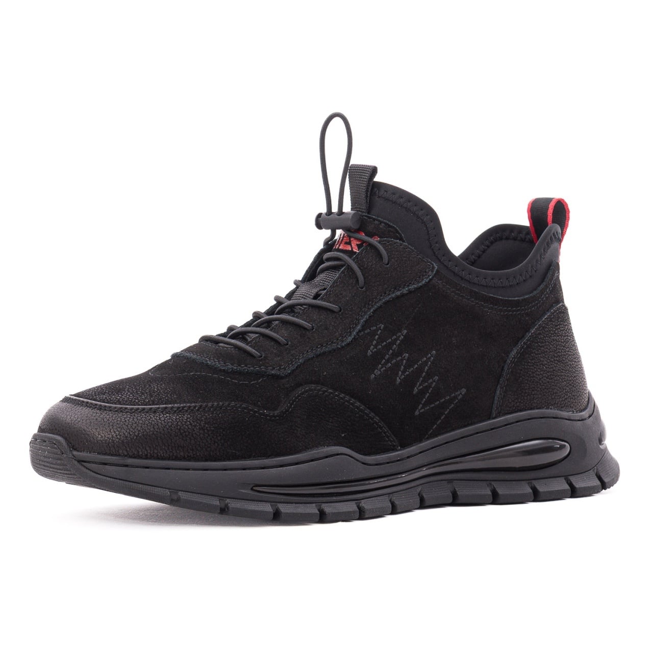Pantofi barbati casual din piele naturala nabuc Otter 1CJ30010A 01-2 negru