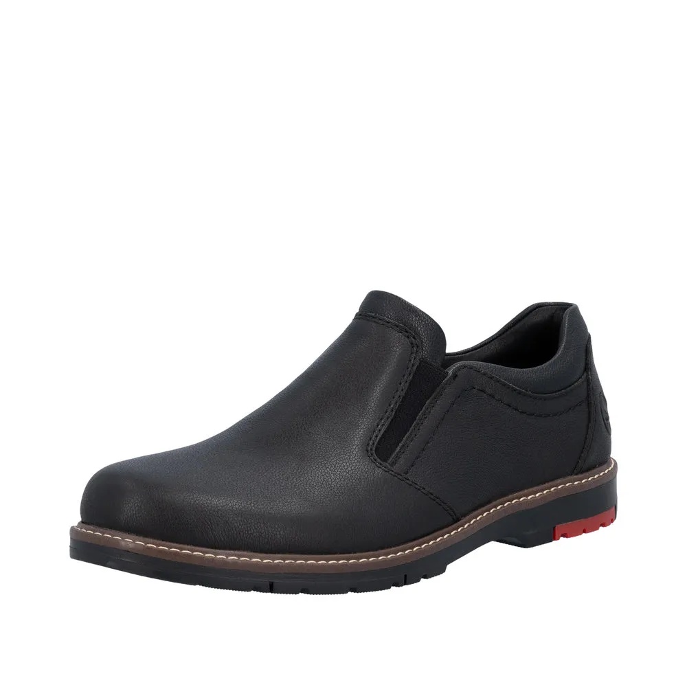 Pantofi barbati casual din piele naturala Rieker 10558-00 negru
