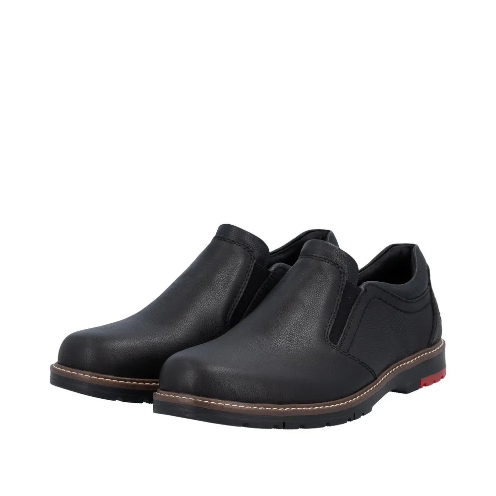 Pantofi barbati casual din piele naturala Rieker 10558-00 negru