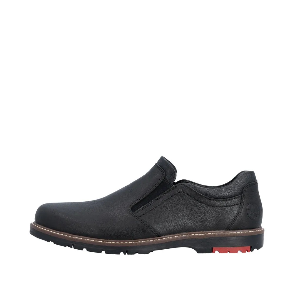 Pantofi barbati casual din piele naturala Rieker 10558-00 negru