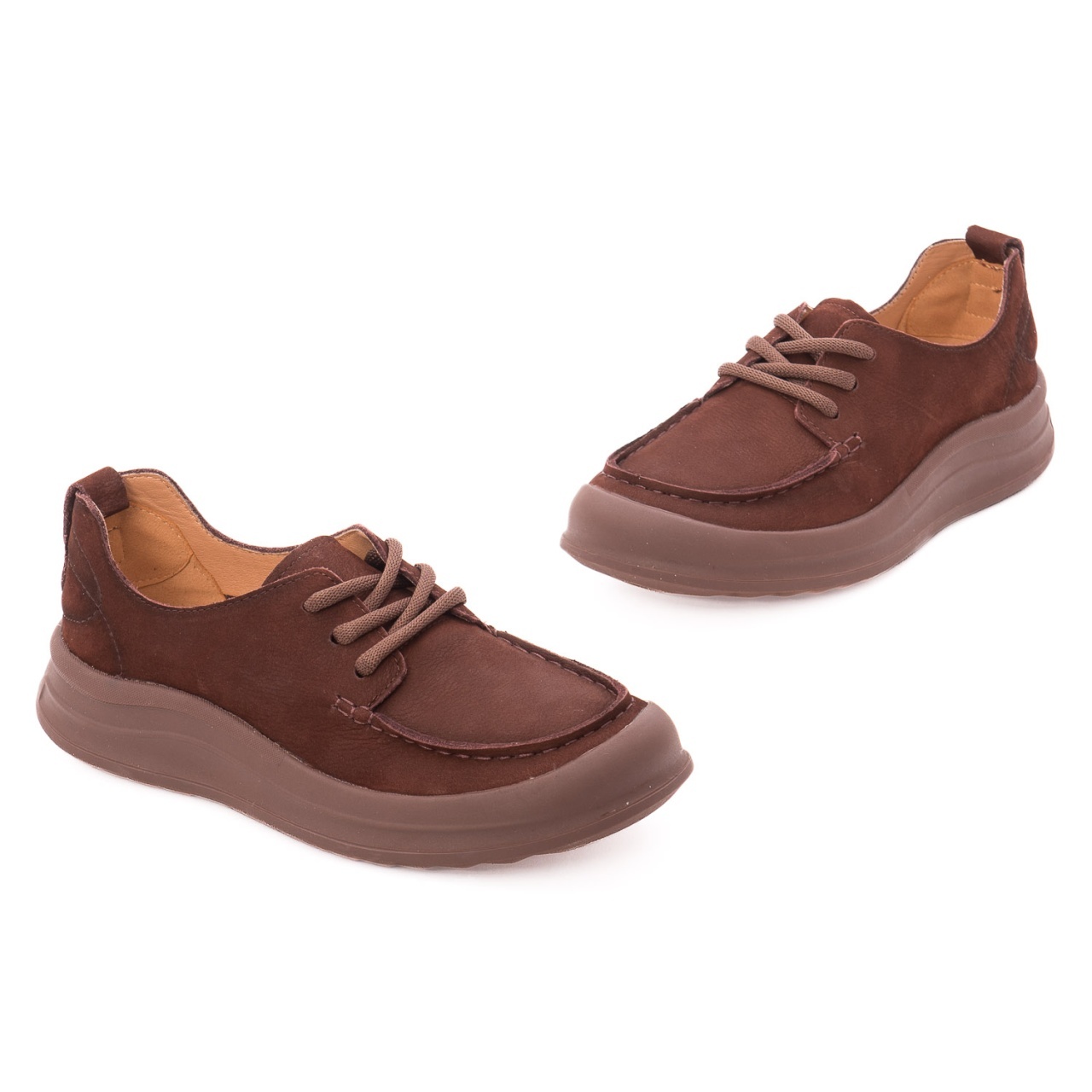 Pantofi dama casual din piele naturala Feeling 1083 maro