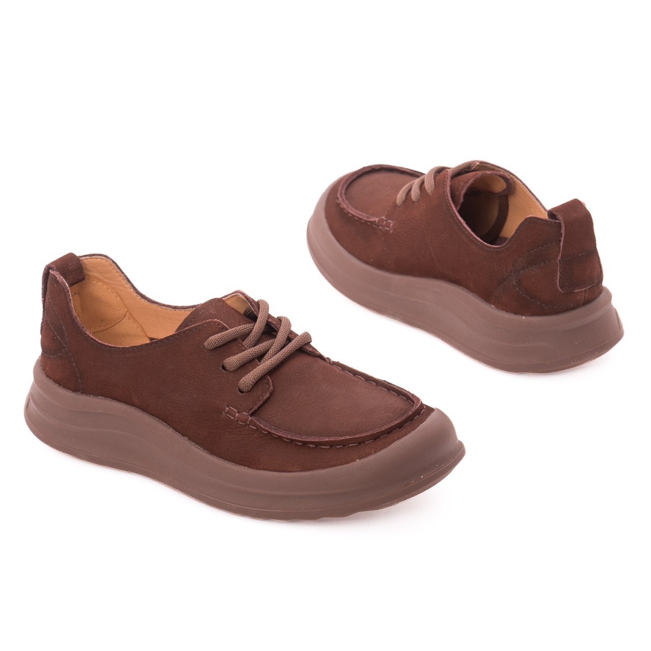 Pantofi dama casual din piele naturala Feeling 1083 maro