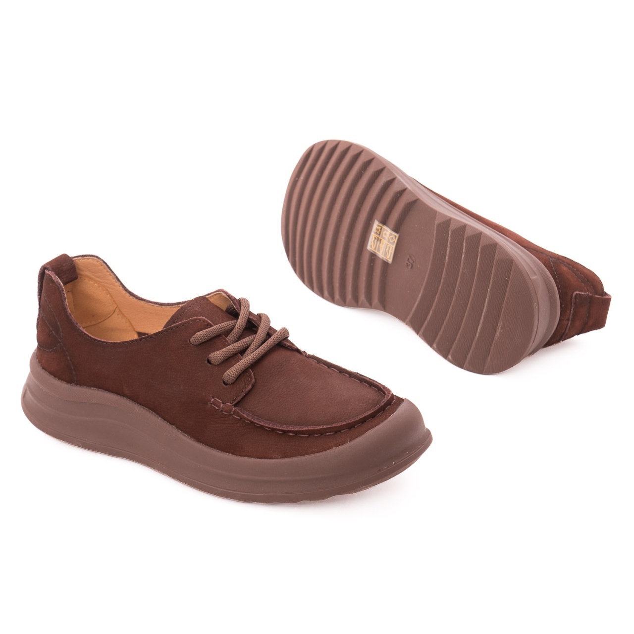 Pantofi dama casual din piele naturala Feeling 1083 maro