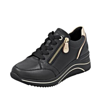 Pantofi dama casual din piele naturala Remonte D0T03-03 negru