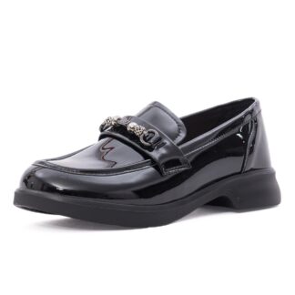 Pantofi dama eleganti din piele naturala lacuita PASS Collection 1MA90005A 01-L negru