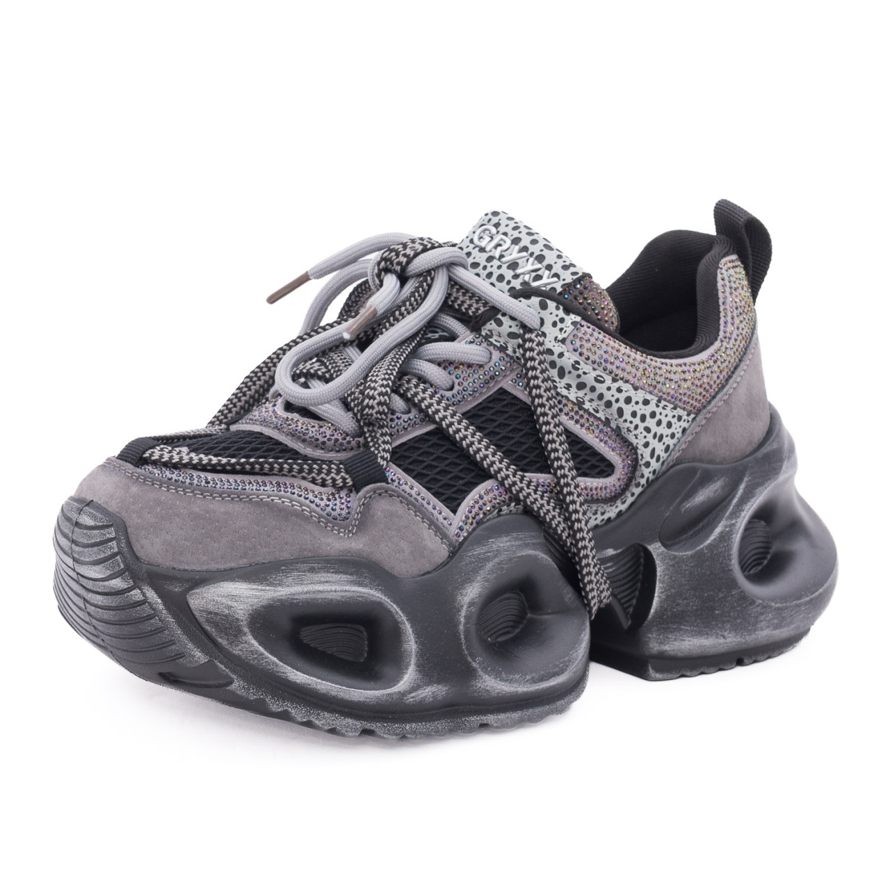 Pantofi dama sport din piele mix Gryxx 1SW90002B 14-Z gri