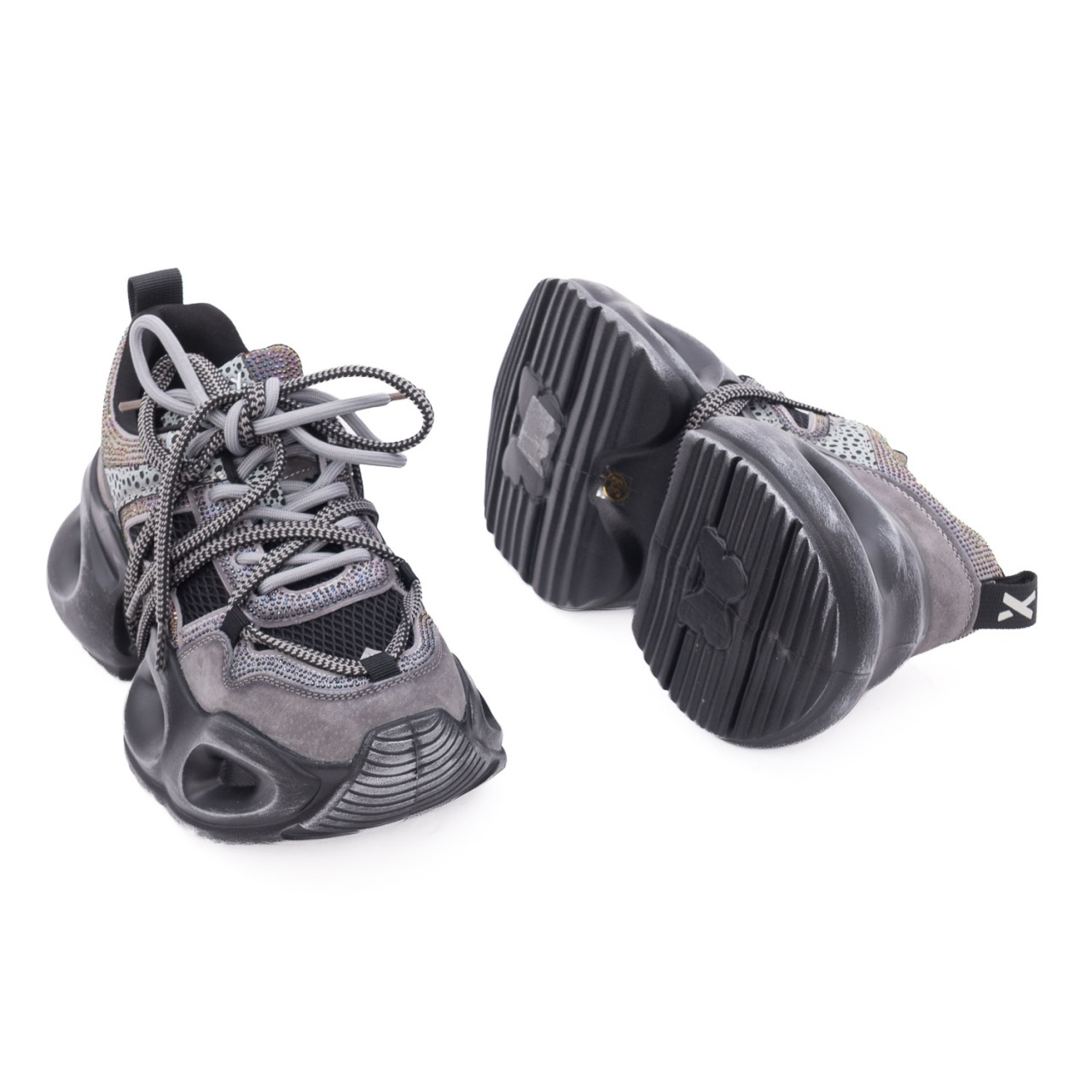 Pantofi dama sport din piele mix Gryxx 1SW90002B 14-Z gri