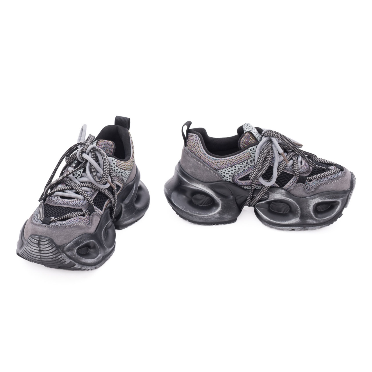 Pantofi dama sport din piele mix Gryxx 1SW90002B 14-Z gri