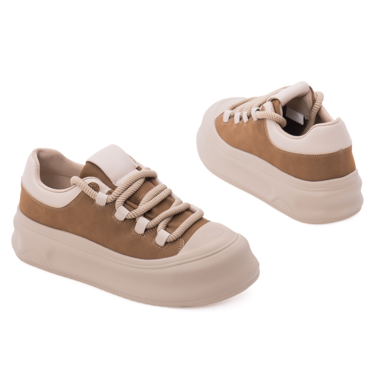 Pantofi dama sport din piele naturala Feeling 393105 bej