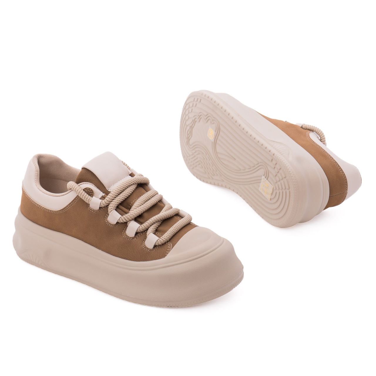 Pantofi dama sport din piele naturala Feeling 393105 bej