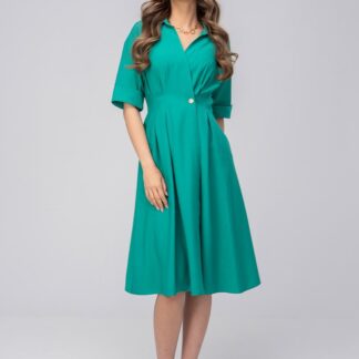 Rochii dama Hermosa verde rayon