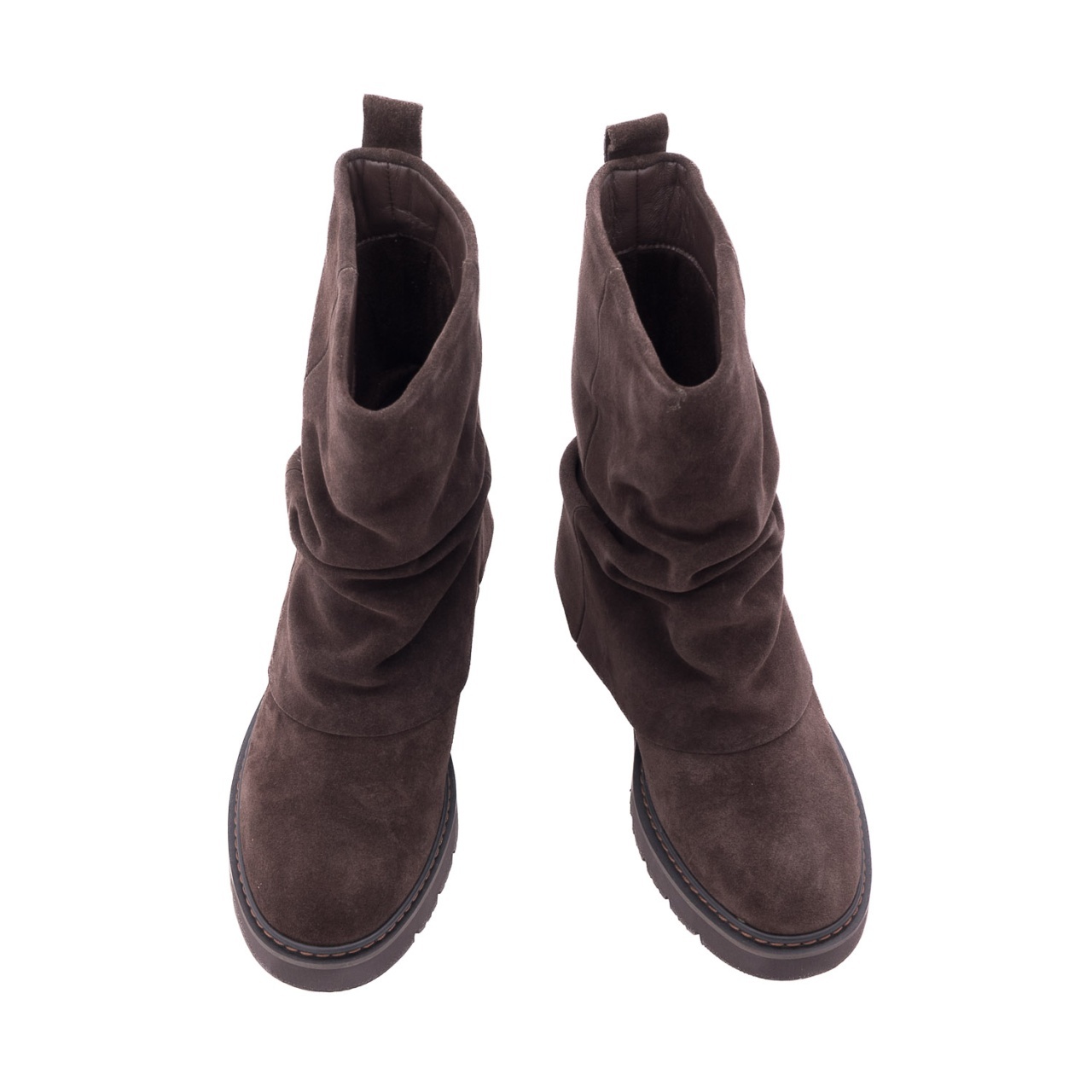 Botine dama din piele intoarsa Alma En Pena I260885 CROSTA COFFEE maro