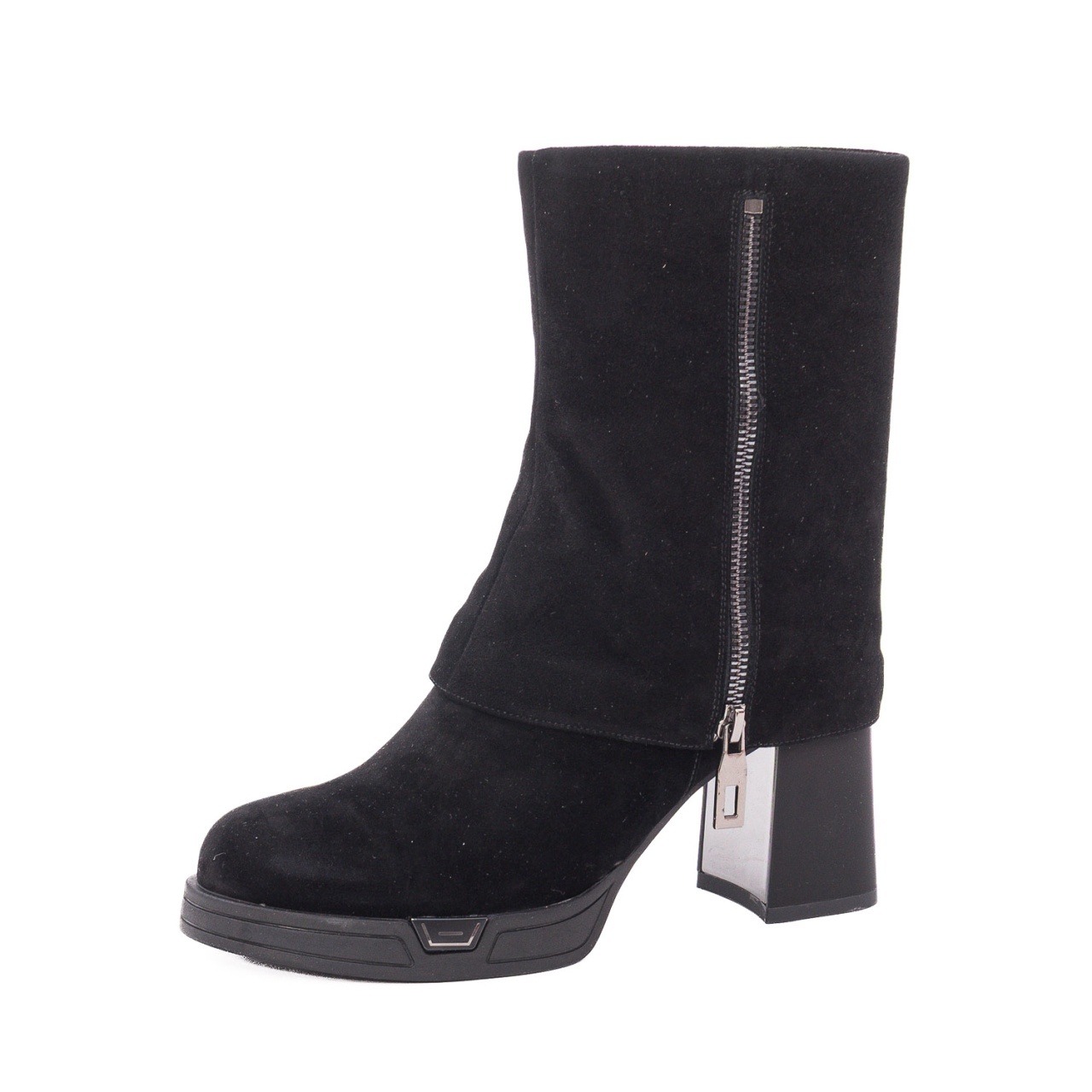 Botine dama din piele intoarsa Epica 1CN90017A 01-I negru