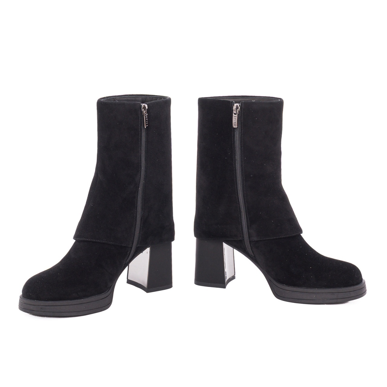 Botine dama din piele intoarsa Epica 1CN90017A 01-I negru