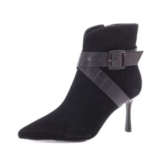 Botine dama din piele intoarsa Epica 36B99-UM3575-015B2 01-I negru