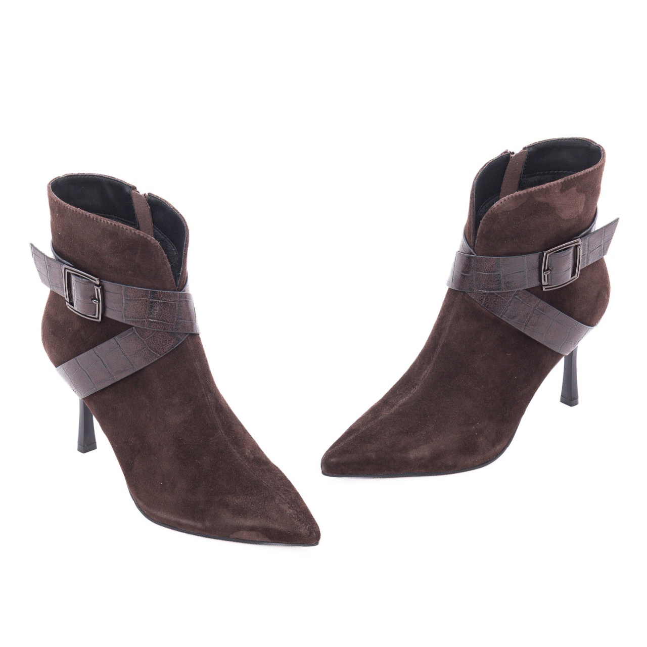Botine dama din piele intoarsa Epica 36B99-UM3575-YF245B2 02-I maro