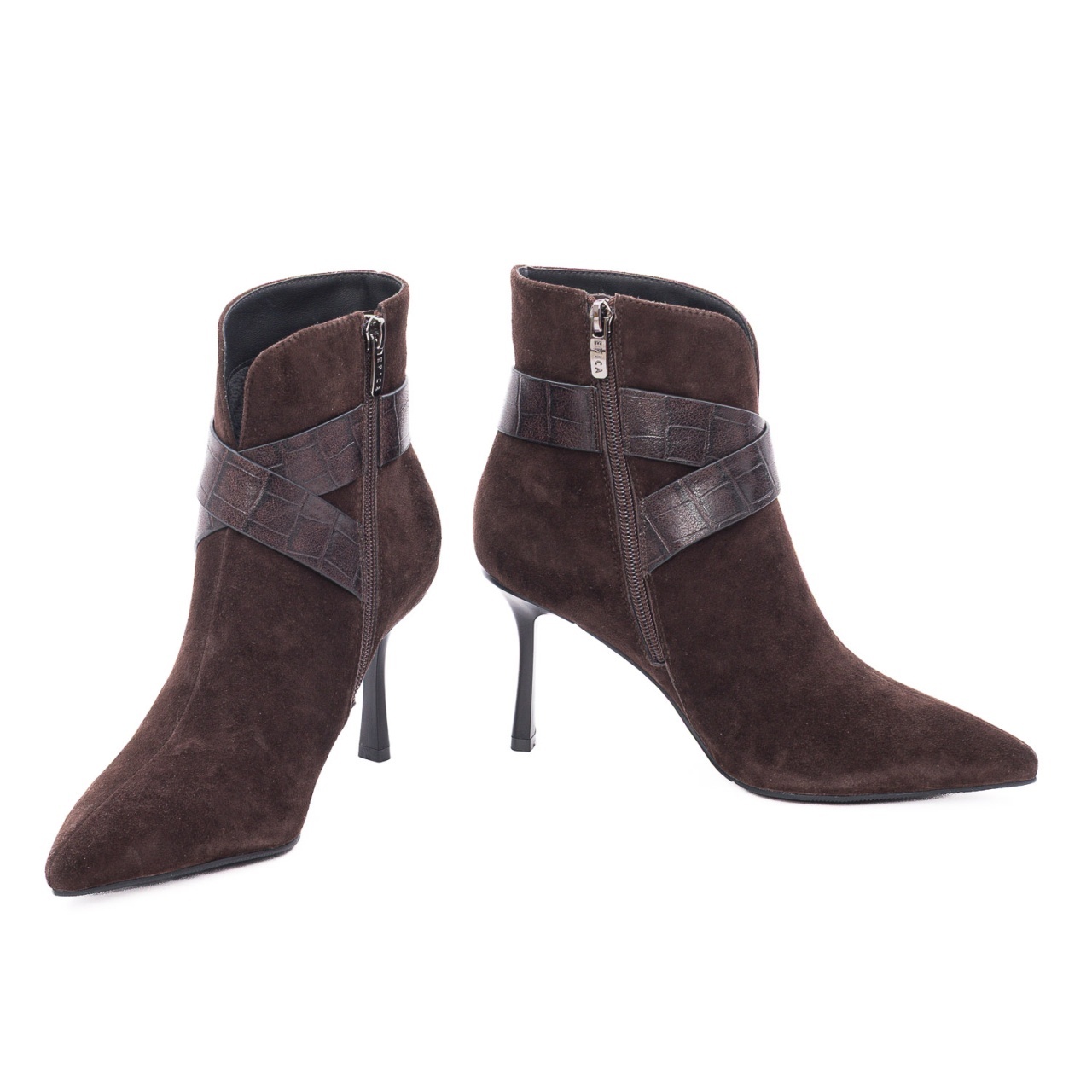 Botine dama din piele intoarsa Epica 36B99-UM3575-YF245B2 02-I maro