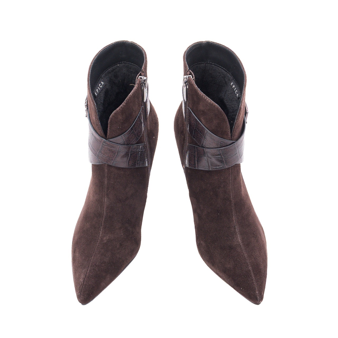 Botine dama din piele intoarsa Epica 36B99-UM3575-YF245B2 02-I maro
