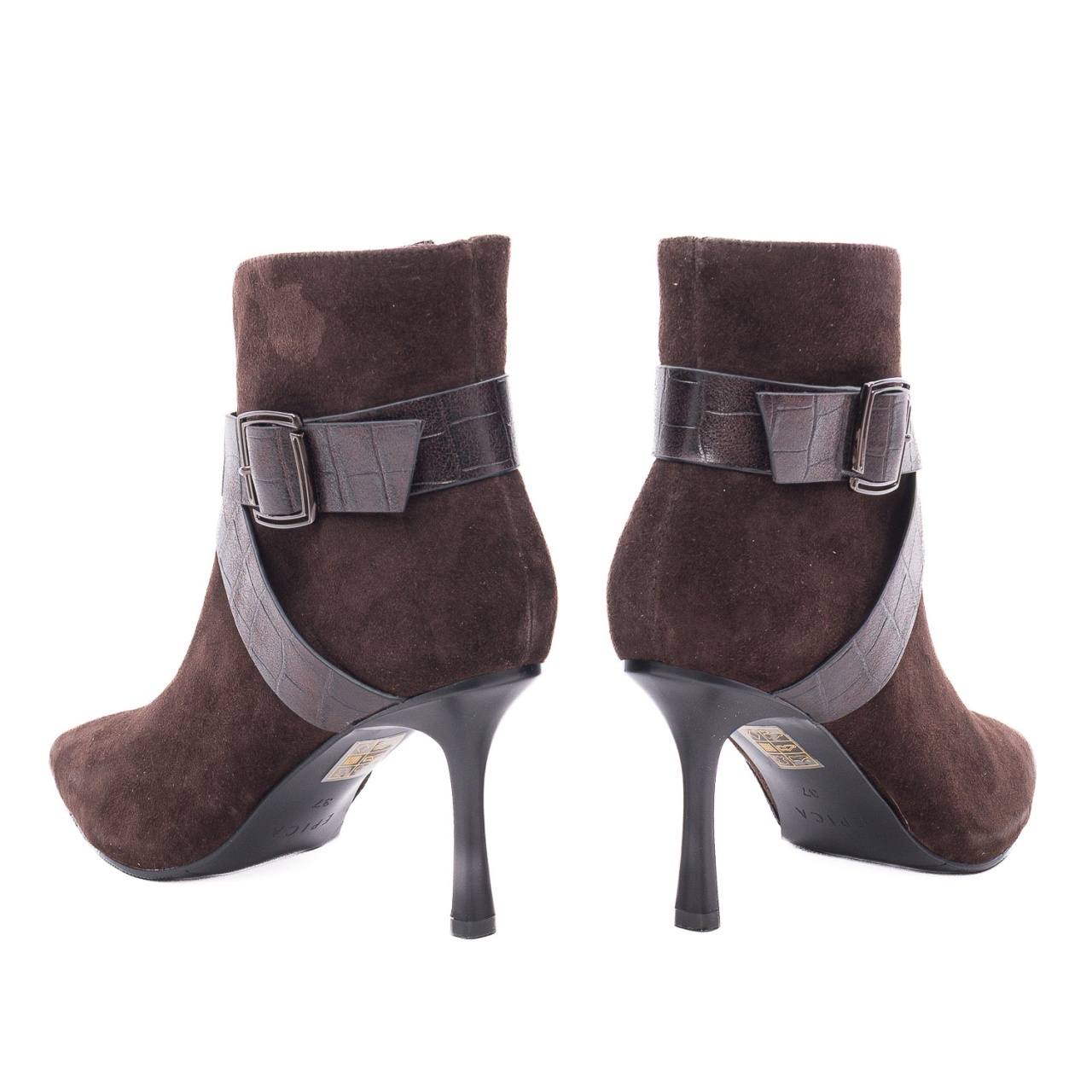 Botine dama din piele intoarsa Epica 36B99-UM3575-YF245B2 02-I maro
