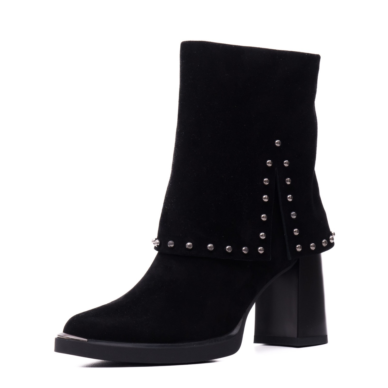 Botine dama din piele intoarsa Epica 3V1244-S791-G6 negru antilopa
