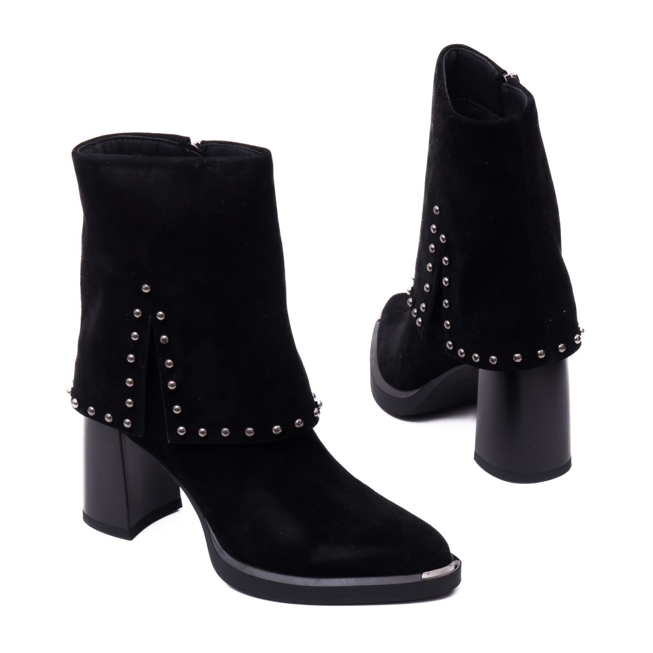 Botine dama din piele intoarsa Epica 3V1244-S791-G6 negru antilopa