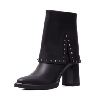 Botine dama din piele naturala Epica 3V1244-S791-G6 01-N negru