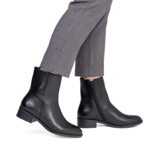 Botine dama din piele naturala intoarsa Remonte D3U73-00 negru
