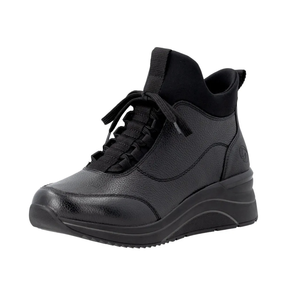 Botine dama din piele naturala Remonte D0T81-00 negru