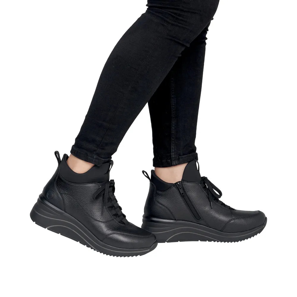Botine dama din piele naturala Remonte D0T81-00 negru