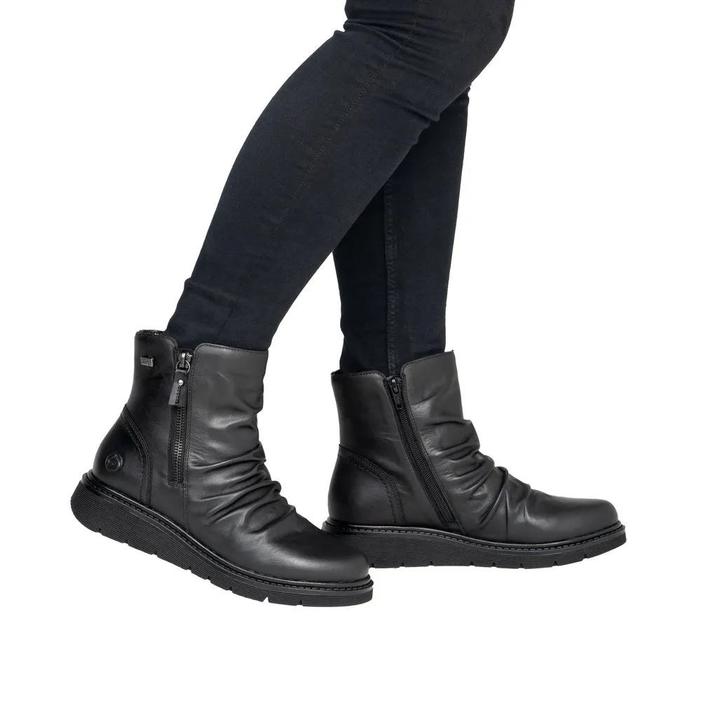 Botine dama din piele naturala Remonte D3981-00 negru