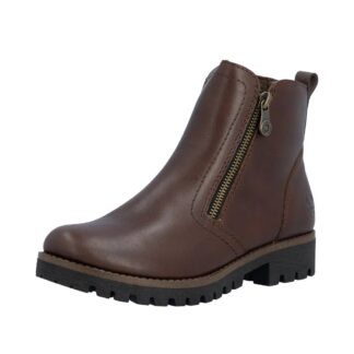 Botine dama din piele naturala Rieker 78556-28 maro