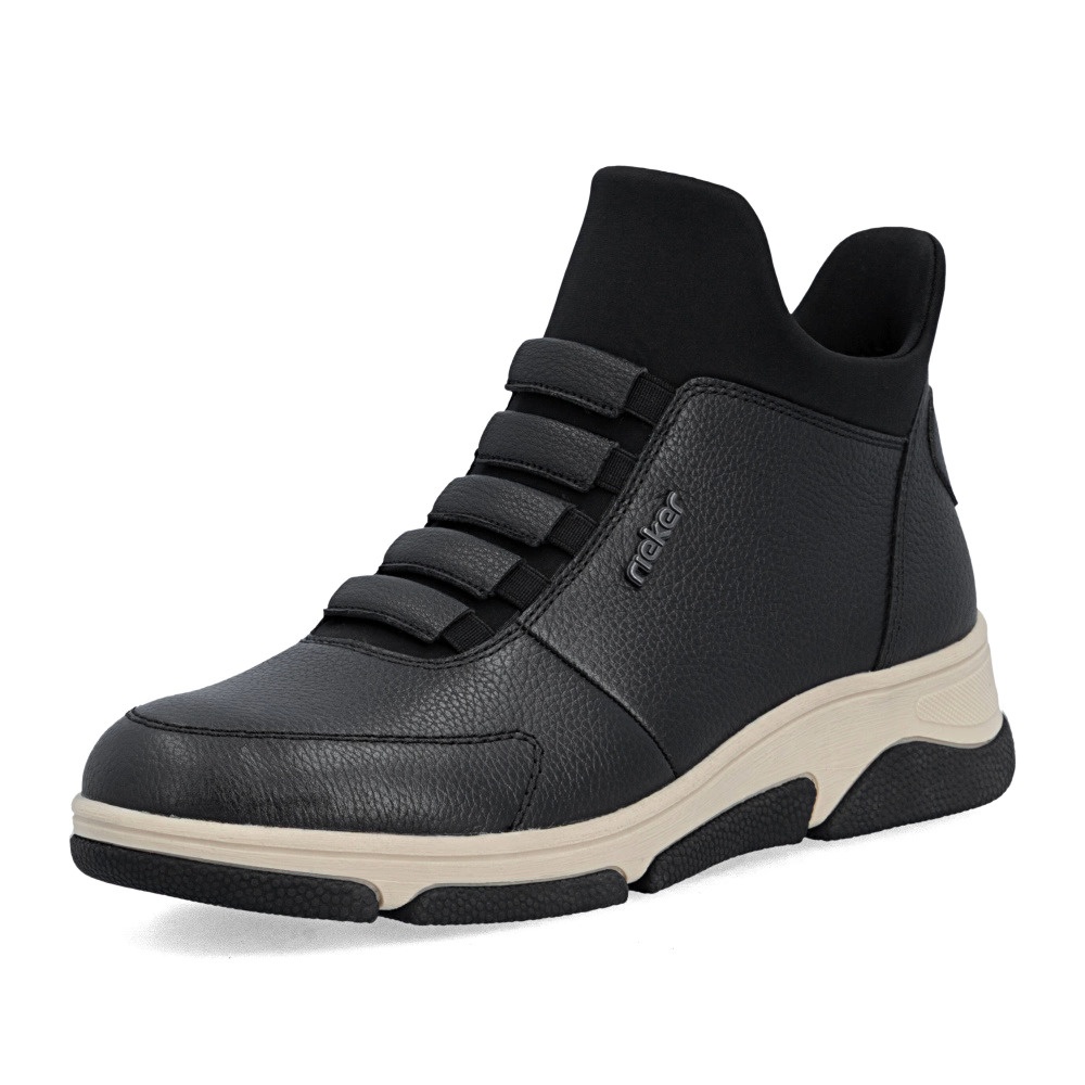 Botine dama din piele naturala Rieker L5651-0 negru