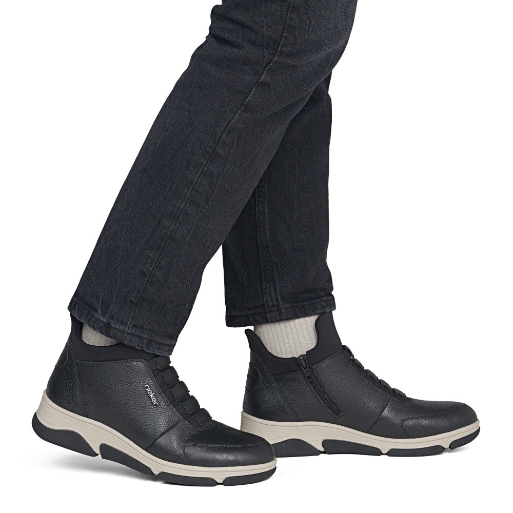 Botine dama din piele naturala Rieker L5651-0 negru